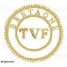 Badge / Macaron GLNF – Grande tenue provinciale – TVF – Bretagne – Brodé main
